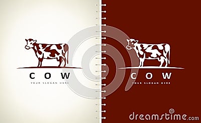 Cow logo vector. Animal design. Cattle logo. Vector Illustration